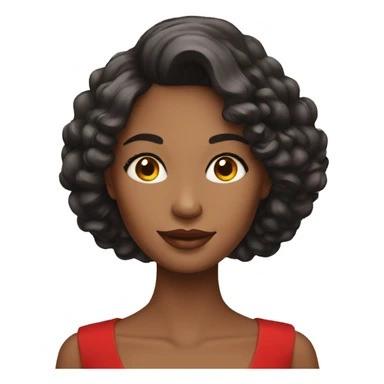 Beautiful woman with red dress sticker