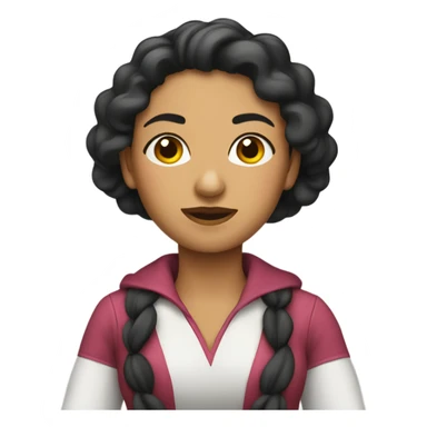 Mujer rizada pelirroja  sticker