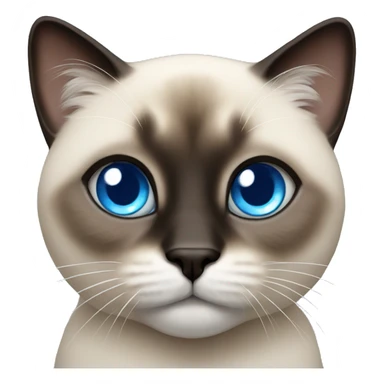 fluffy siamese blue eyes sticker