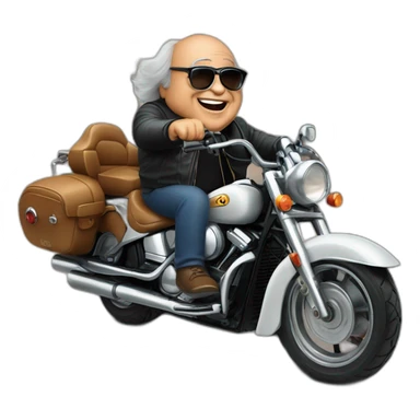 Danny devito on a motorbike sticker