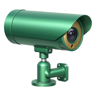 Green corporate CCTV camera facing left sticker