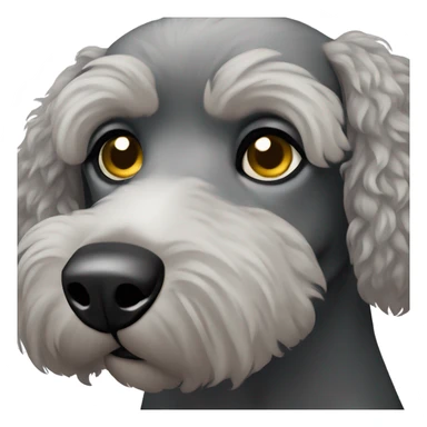 caniche gris oscuro sticker