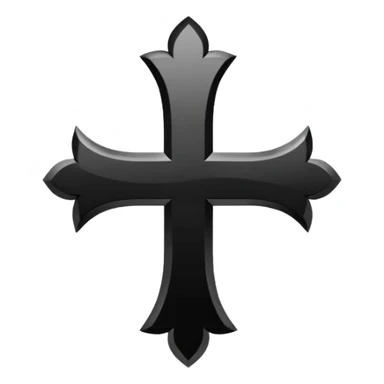 Le logo d'Indochine une genre de croix noire  sticker