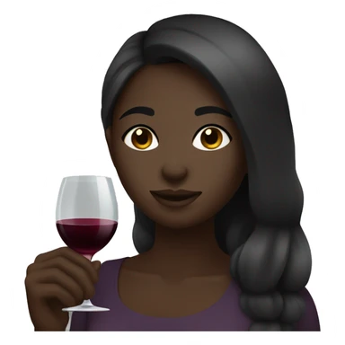 dark skin girl drinking wine sticker