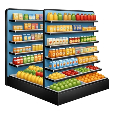 Super market stands sticker