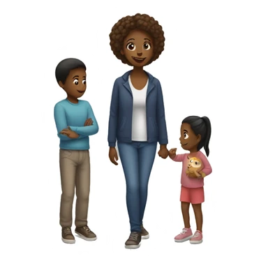 Woman relationship with Kids sticker