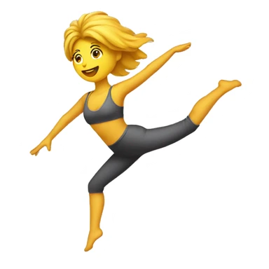Chica haciendo acrobacia en telas sticker