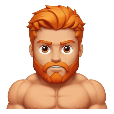 Hercules muscular hero with orange hair sticker
