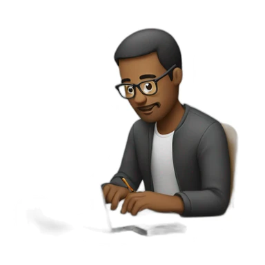 writer writing on computer sticker