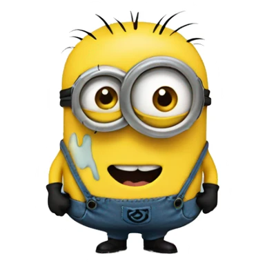 Minion with nose bleed sticker