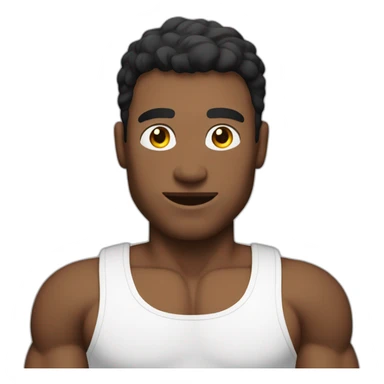 Fit Man With the biceps marked in white sticker