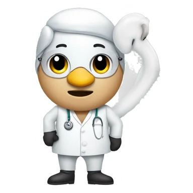 a swan-surgeon sticker