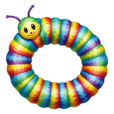 Tie dye caterpillar sticker