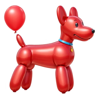 red ballon dog sticker