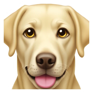 Yellow Labrador with pink nose, hazel eyes sticker