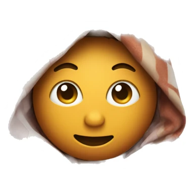 Person in blanket holding basketball  sticker