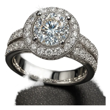 glamorous ring, sparkling and luxurious, no background sticker