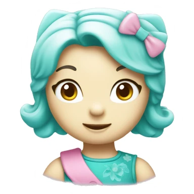 hello kitty in türkis  sticker