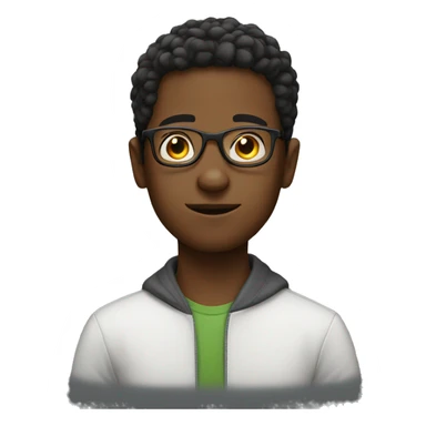 boy with glasses alone sticker