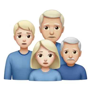 Ok keep this just change it a bit Standing next to the wife I want her brother to be sick and her parents are smiling and her grandfather is sick (no grandma) on the wife’s side. sticker