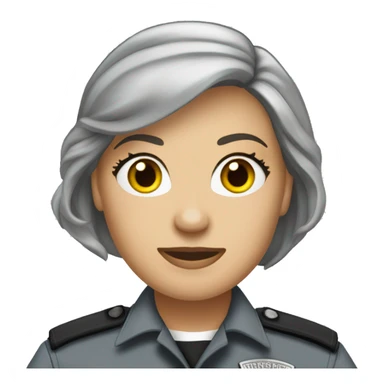 White Female correctional officer wearing grey Indiana department of corrections uniform  sticker