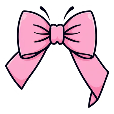 pink coquette bow sticker