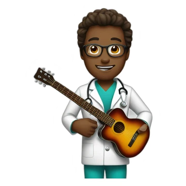 A doctor Play guitar sticker