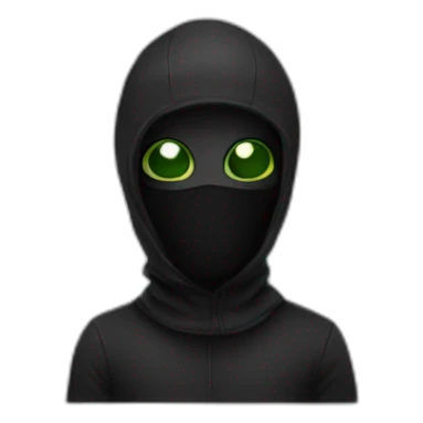 Alien with black balaclava sticker
