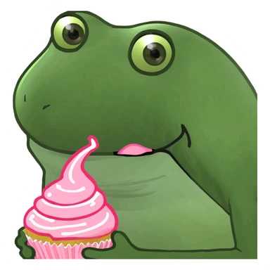 cupcake with pink icing sticker