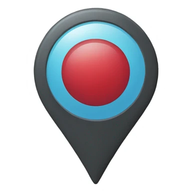 location pin in colour #FF544A sticker