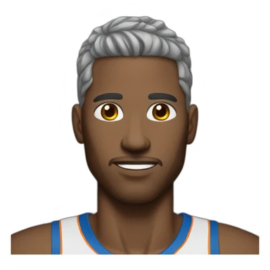 man-white-hair-braun-eyes-blue-basketball-player sticker