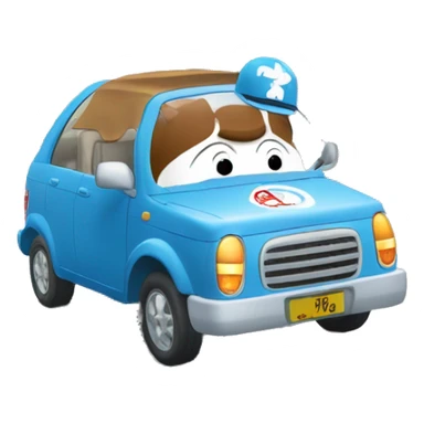 Doraemon driving byd sticker