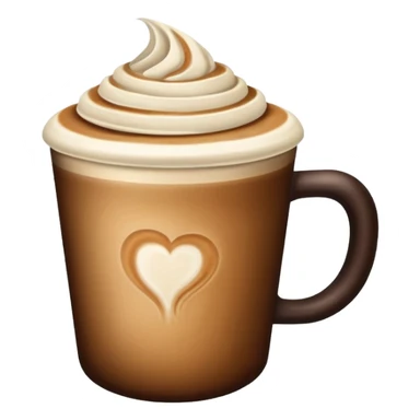 Coffee latte color  creamy and dark brown sticker