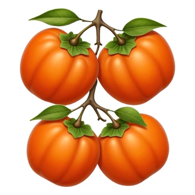 persimmon fruit smooth no parts on skin sticker