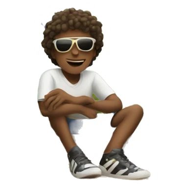 cool boys in the sun under google sign sticker