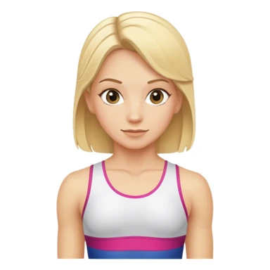 Blonde gymnastics teacher sticker