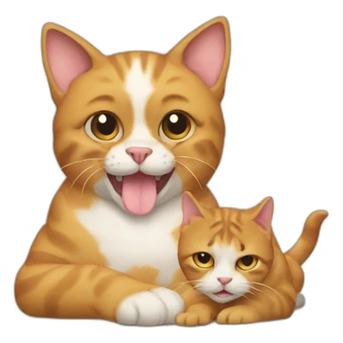 Cats eat dog sticker