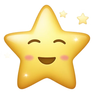 give me whimsical and soft warm star emoji sticker