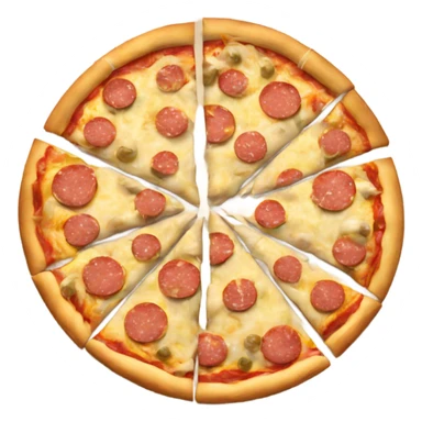 a full round pizza with cheese and tuna on top sticker