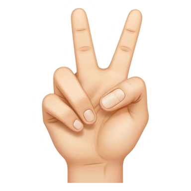 Index and middle finger up and one thumb out  sticker