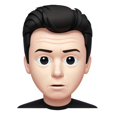 Rick Astley with almost no face and the only parts that are actually there are just staticky and glitchy and the background is just pitch black sticker