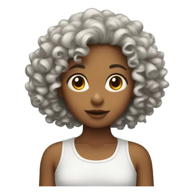 curly head girl sticker