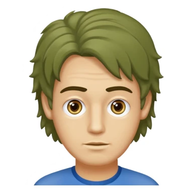 un professeur  homme métisse au cheveux mi long bouclés avec des yeux bleus d'arts plastiques  sticker