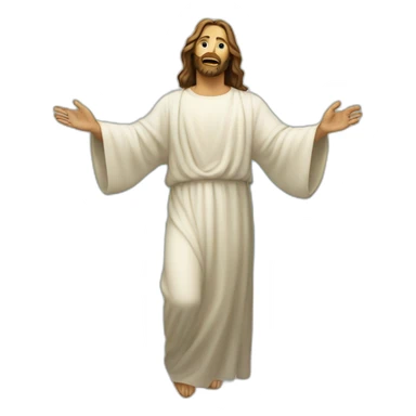 Jesus coming down from heaven  sticker