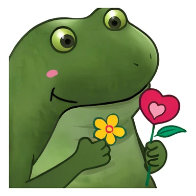 smile flower heart sticker