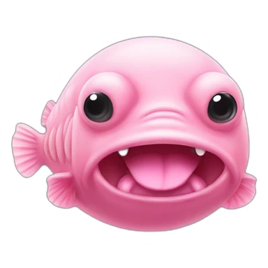 ugly pink blobfish sticker