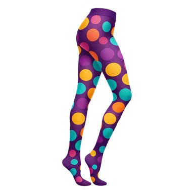 Colorful patterned tights with polka dots sticker