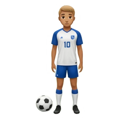 Undergraduate soccer player on college field, focused look, campus stadium lights, cinematic, realistic sticker