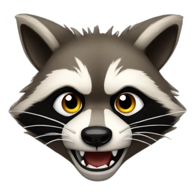 angry raccoon sticker