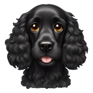 A black cocker spaniel  sticker